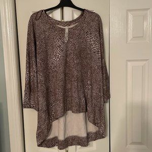 Melissa McCarthy Seven7 Animal Print Shirt.